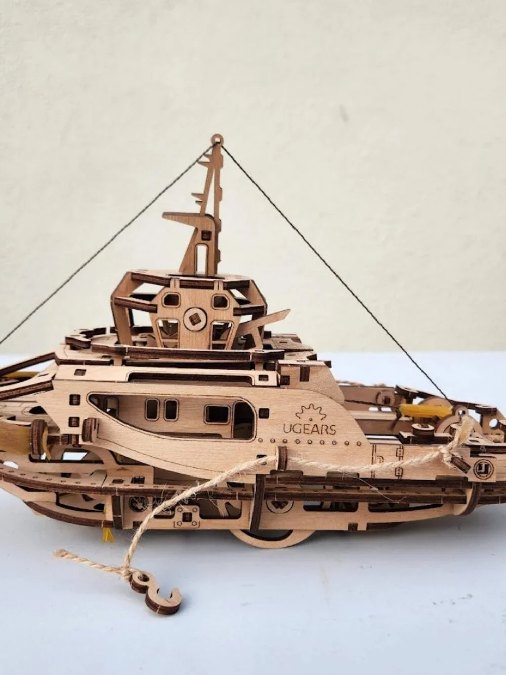 NEW Hand-Built Tug Boat Tugboat Wooden Nautical Decor Christmas Gift Built and r